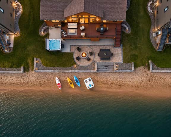 Lakefront Home w/Hot Tub & Beach – Sleeps 20